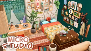 Eclectic Micro Studio Apartment  The Sims 4 Speed Build Apartment Renovation [upl. by Shantha]