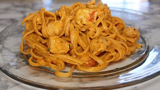 PASTA CREMOSA EN SALSA DE TOMATE CON POLLO  Marleny Crisóstomo [upl. by Mar738]