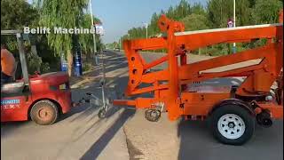 How to transport towable boom lift [upl. by Nivri42]