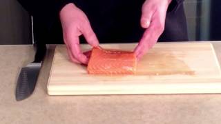 How to prepare salmon for sushi [upl. by Roane]