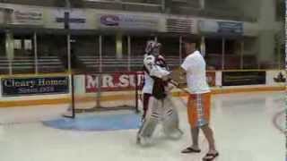 John Grant Jr puts his Trick Shotsquot to the test vs an OHL Goaltender [upl. by Lisandra192]