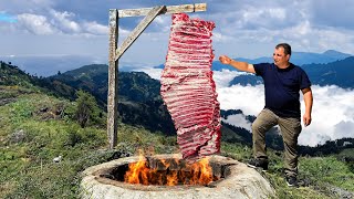 Chef Tavakkul Bakes Giant Juicy Beef Ribs in Underground Tandoor Life in a Mountain Village [upl. by Cornelle42]