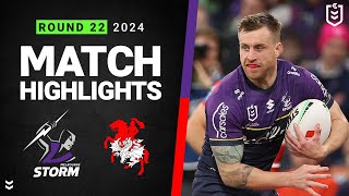 NRL 2024  Storm v Dragons  Match Highlights [upl. by Eedna]