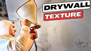 The Art Of Drywall Knockdown Texture  E9 Finishing A Basement [upl. by Reyaht]