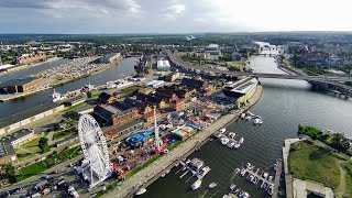 Fun in the Port  Zabawy w porcie Szczecin  Drone footage 4K [upl. by Arretnahs]