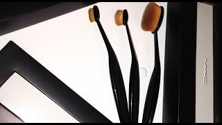 1st Impression  MAC Masterclass Brush Collection  Oval 36 Linear 1 [upl. by Clite304]