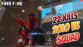 Full Gameplay  Free Fire Max Solo Vs Squad  22 Kills  2024 [upl. by Derwood]