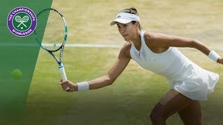 Garbiñe Muguruza v Angelique Kerber highlights  Wimbledon 2017 fourth round [upl. by Ezra]