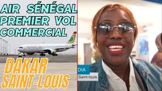 Air Sénégal  Premier vol Commercial Dakar  SaintLouis depuis L’aéroport Léopold S Senghor [upl. by Beatrix254]