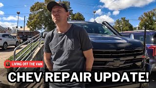 CHEVY 1500 REPAIR UPDATE 126 LIVING OFF THE VAN TRAVEL AUSTRALIA LivingOffTheVan [upl. by Nauqat]