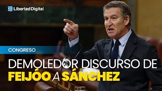 Demoledor discurso de Feijóo contra Sánchez por la DANA quotLlega tarde para cubrirse de corrupciónquot [upl. by Ayatnahs]