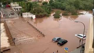 Spain Overnight Storm Unleashes Intense Rainfall In Mallorca Causing Flooding [upl. by Lashond]