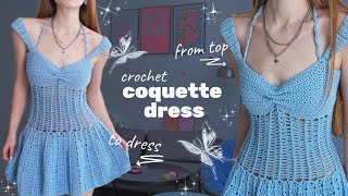 crochet coquette top amp dress 💎 [upl. by Nellek]