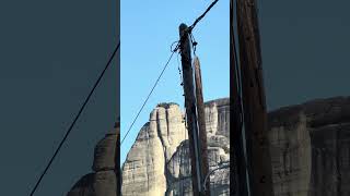 Meteora Monastery on the Rocks 🇬🇷 shorts beautiful nature shortvideos [upl. by Ellerahs]