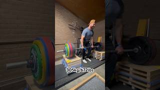 305kg672lbs High Block Pull From 333cm Blocks shorts fitness deadlift [upl. by Mannos168]