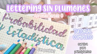 Lettering sin plumones TUTORIAL  lápices bolígrafos punta bala etc [upl. by Alliscirp]