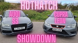 CRAZY Ultimate Hot Hatch Showdown Audi S3 vs Audi RS3 vs Cupra Leon  Which Reigns Supreme [upl. by Ebneter869]