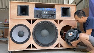 Restoration and design giant portable speaker system  1 unique idea for event sound system [upl. by Airdnal]