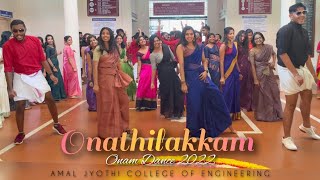 Onathilakkam  Onam Dance 2022  Amal Jyothi College of Engineering  CSE 1923 batch [upl. by Aytac]