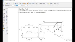 Projection of planes 40th problem Engineering Graphics projection of planes engineering drawing [upl. by Rimola953]