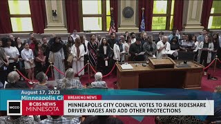 Minneapolis City Council passes ordinance for minimum wage for rideshare drivers [upl. by Louanne296]