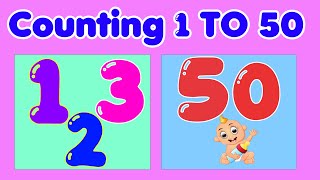 Counting 1 to 50  Learn Numbers 150  123 Numbers For Kids  Kids Video  Brainy Beens [upl. by Aniretac345]