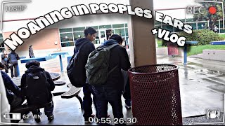 Moaning In People’s Ears Prank😫 vlog [upl. by Addy121]