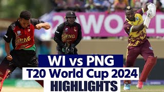 Full Highlights West Indies Vs Papua New Guinea ICC World cup 2024 Match Highlights  WI VS PNG 2024 [upl. by Yerahcaz561]