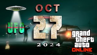 UFO Location October 27th 2024 GTA 5 Online [upl. by Tammany]