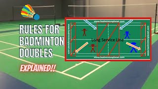 🏆Rules for Badminton Doubles  By BadmintonPlanetcom [upl. by Arres]