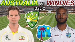 AUSTRALIA vs WEST INDIES Day 2 Live Commentary 2nd TEST 2024 [upl. by Ferdinana]