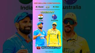 M shami VS M Starc ODI Bolling Comparison ipl cricket sports viralvideo cricketlover🏏🏏🏏 [upl. by Llertnauq]