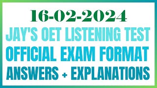 OET LISTENING TEST 16022024 oet oetexam oetnursing oetlisteningtest [upl. by Biles]