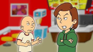 Classic Caillou misbehaves at Wendysgrounded [upl. by Ecertal]