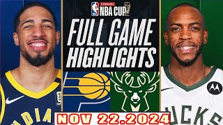 Indiana Pacers Vs Milwaukee Bucks FULL GAME Highlights Nov 222024 NBA Season 202425 [upl. by Airdni5]