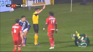 Darren Keet kicks on Alexander Mitrovic in KV Kortrijk  RSC Anderlecht [upl. by Gautious]