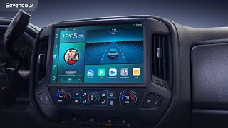 How to install Seventour 131 inch Car Stereo Radio for Chevy SilveradoGMC Sierra 2014  2018 [upl. by Athalee64]