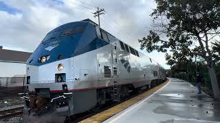 1 Hour and 30 Minute late Amtrak 14 Departure from Oxnard with Amazing Hornshow from P42 50 [upl. by Humphrey907]