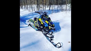 EXO Sled Single ski kit first ride on AXYS 800 THIS IS AWESOME [upl. by Ajnat]