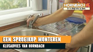 Keukenkraan inclusief sproeikop monteren met HORNBACH [upl. by Ettelocin]