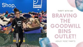 THRIFT WITH ME AT THE GOODWILL BINS Treasure hunting through JUNK to flip for a PROFIT [upl. by Petersen468]