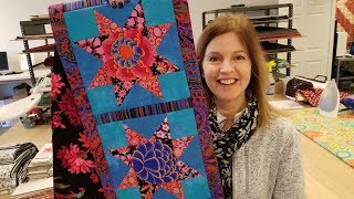 Fussy Cut Kaffe Star Table Runner  Precut Quilt Kit Giveaway [upl. by Merrili143]