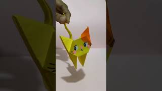 Cute Origami Cat Tutorial 🐈 ☝️☝️☝️☝️☝️ [upl. by Oilicec]