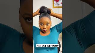 Half wig from ​⁠CurlsCurls naturalhair halfwig curlyhair hairstyletutorial haircare viral [upl. by Ruomyes907]