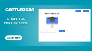 certificate Dapp Project [upl. by Slerahc]