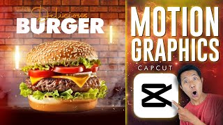 Food Motion Graphic CapCut Tutorial  CapCut PC  Capcut Motion Graphics [upl. by Olmsted278]