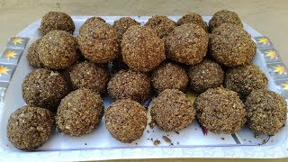 Alsi Pinni Recipe  Alsi ke laddu  Flax seeds laddoo  Village Style  Village Food Secrets [upl. by Tansey229]