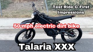 Test Riding a 50 mph Electric DirtStreet Bike Talaria XXX x3 First Impressions ampTest Ride [upl. by Ahsienel670]