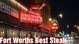 Cattlemens Steak House  Farm to Plate MEAT Fort Worth Stockyards [upl. by Ardnaed]