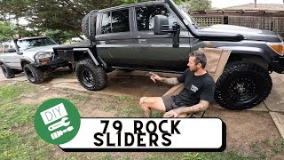 making rock sliders for the 79 series cruiser [upl. by Euell]